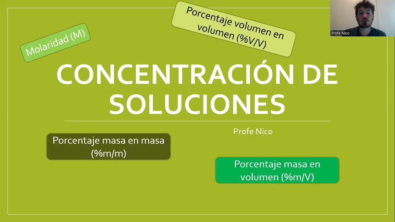 Concentración de soluciones - definición y cálculos
