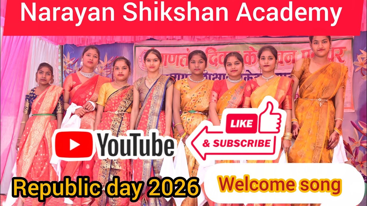Welcome song dance 🪩 performance in Narayan Shikshan Academy.👍