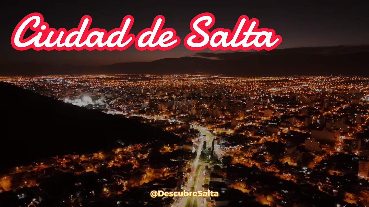 Ciudad de Salta en un hermoso atardecer