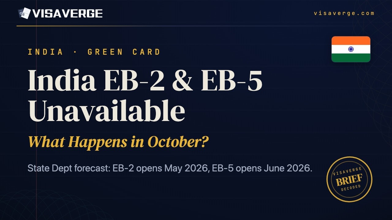 Визы EB-2 и EB-5 для Индии НЕДОСТУПНЫ &mdash; Что будет в октябре? | Визовый бюллетень за июль 2026 года