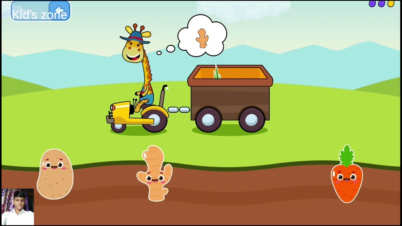 The tiger in tecter load sabjiya cartoon kid's zone animals kid's Cartoon 