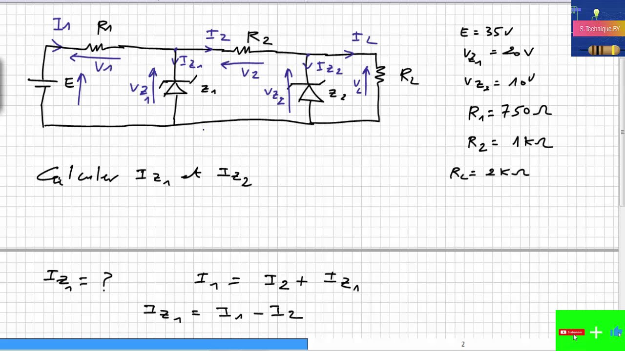 Exercice corrigé  2 diode zener