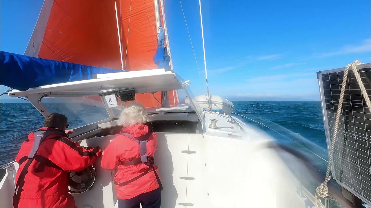 Sanda Island from Cushendall. Sailing Catalac 8M North Channel. Sailing North Atlantic.