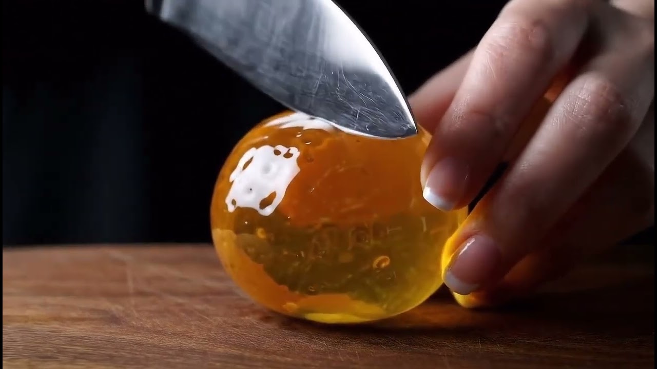 ASMR of glass orange
