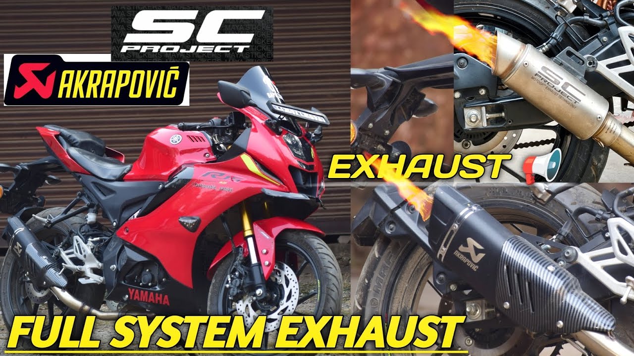 Full System Exhaust Installed AKRAPOVIC | Yamaha R15 V4 ♥️ | SC PROJECT LOUD EXHAUST 😯