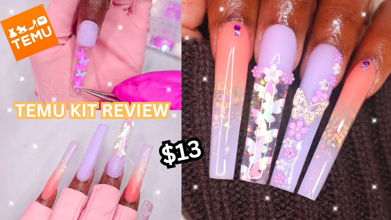 ✨TRYING A $13 POLYGEL STARTER KIT FROM TEMU! How To: Three Color Ombre Polygel Nails