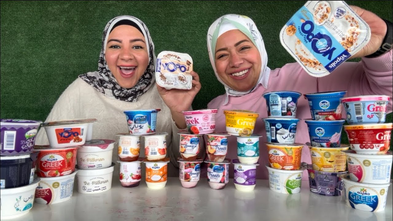 جربنا الزبادي اليوناني بكل الأطعمة لأول مرة🧐خلطناهم وياريت اللي جرا ماكان😂