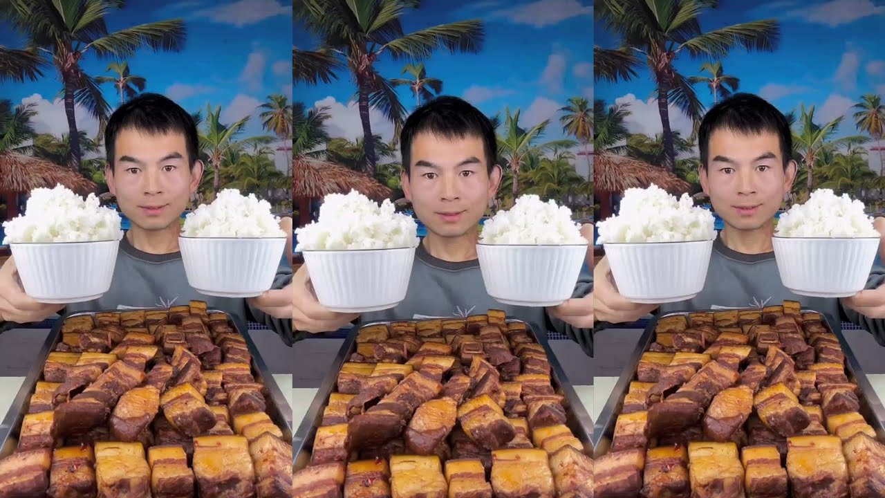 Yummy #115: Eat roll belly braised pork belly 😋😋 #mukbang #food #porkbelly #eatingshow 