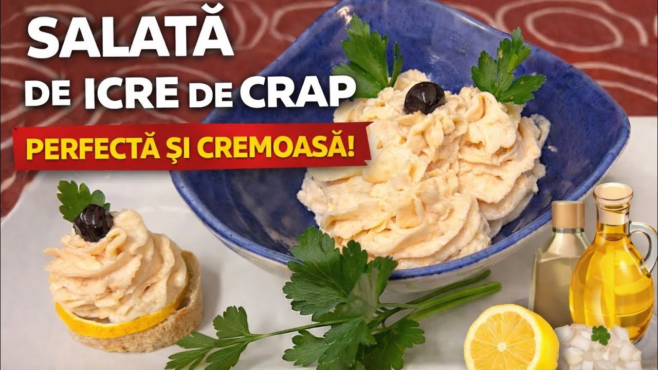 Salată de icre de crap PERFECTĂ 🐟 Rețetă cremoasă, fără greșeală | Pas cu pas