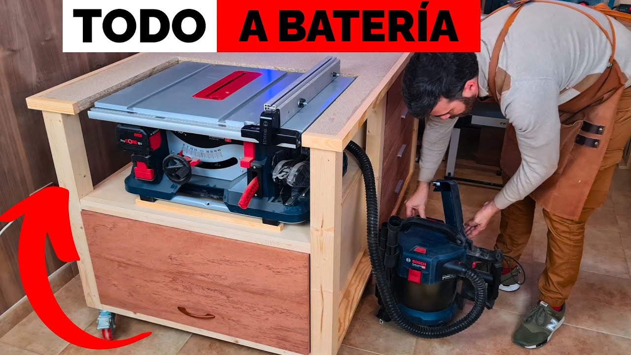 ✅C&oacute;mo hacer una MESA DE TRABAJO con SIERRA de Mesa y RUEDAS