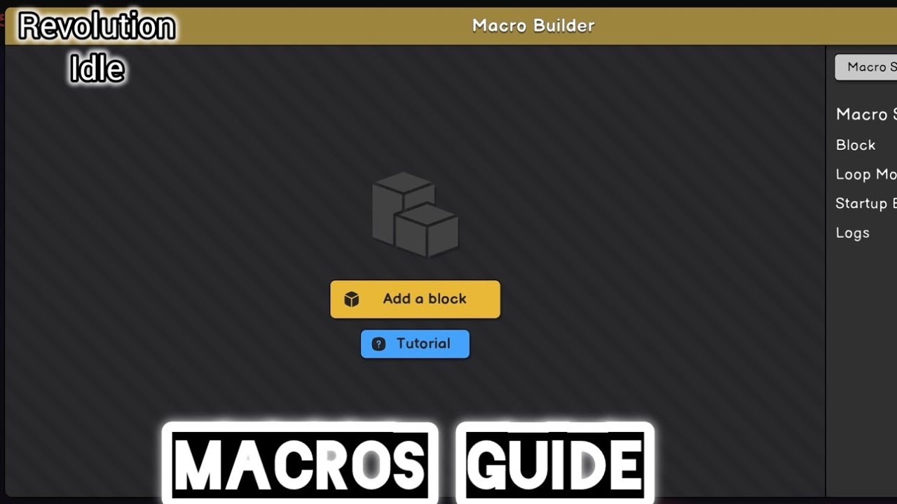 How to set up the simplest macro in revolution idle| Revolution Idle Unity update