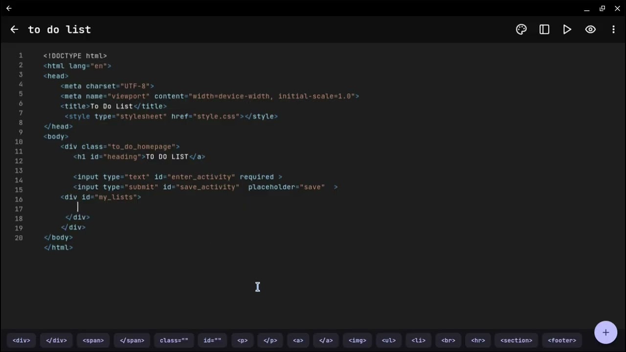 making full simple TO DO APP with CSS //JS
