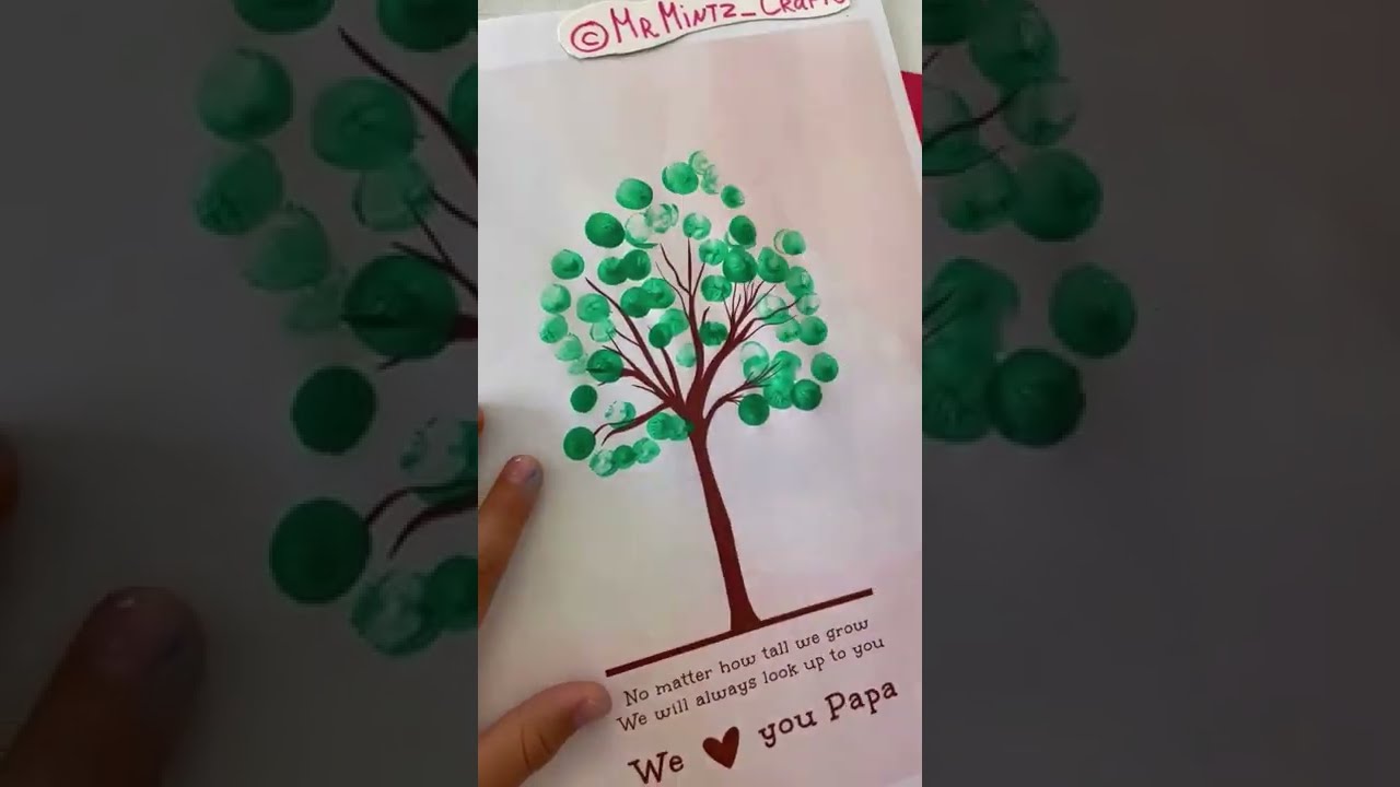 Fathers Day Craft Ideas | Handprint Craft Art GIFT | Easy Fathers Day Greeting Card #shorts