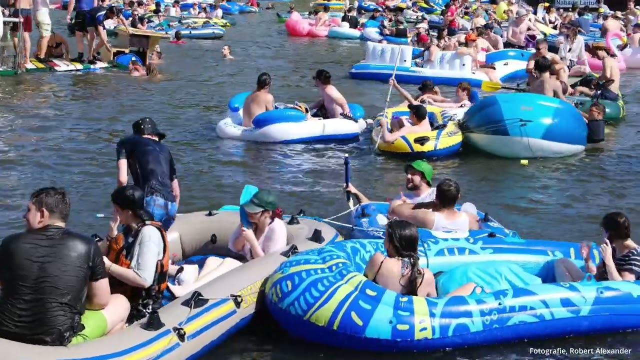 Das Nabada am Schwörmontag auf der Donau in Ulm 2022 4k/60