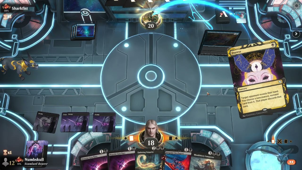 MTG Alchemy - Mono Black Midrange by Numbskull VS Mono Blue Control by Sharkfist