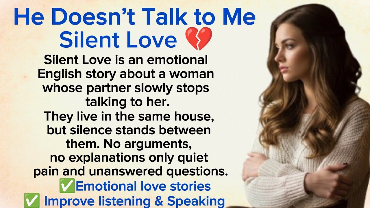 Silent Love 💔 | He Doesn’t Talk to Me ⭐ Learn English With Stories ✅ Level 3