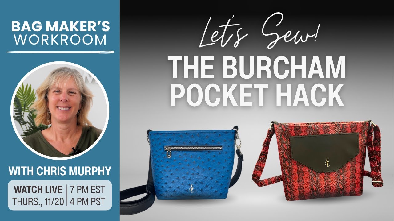 New Faux Leather + Add an Accent Pocket to the Burcham – BAG MAKER'S WORKROOM