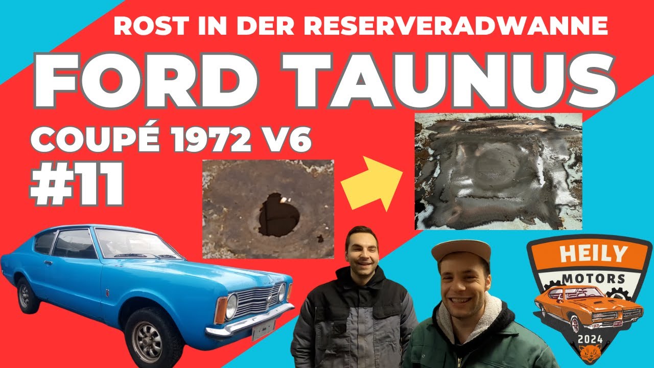 Rost rund um den Stopfen! 🔧 Reserveradwanne reparieren mit Originaloptik | Ford Taunus Folge #11
