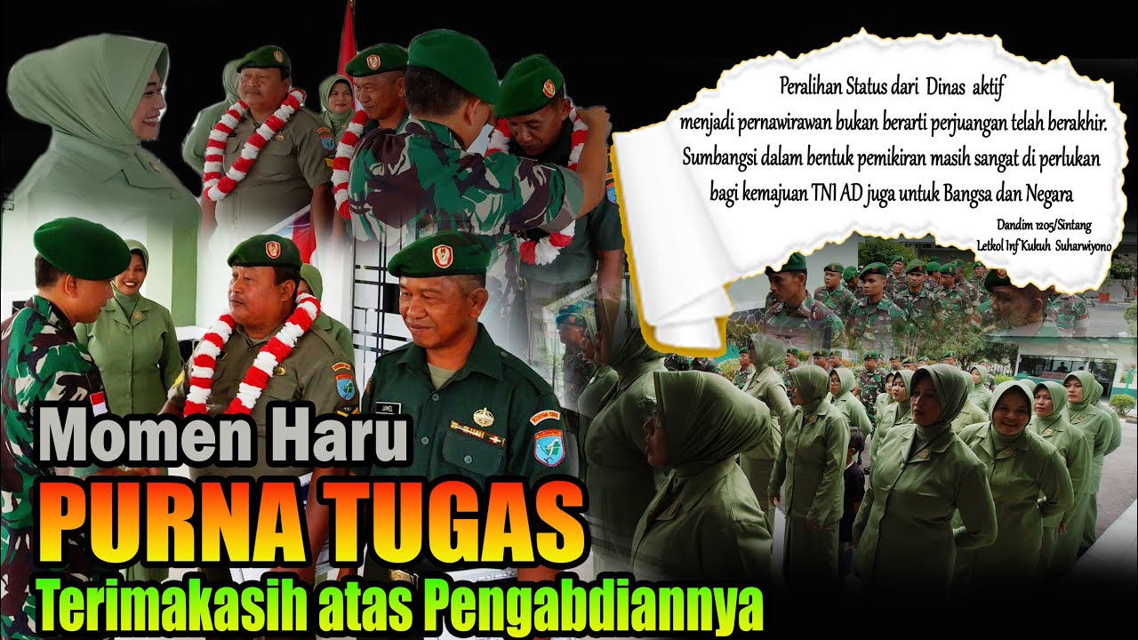 Momen Haru di Hari Purna Tugas Prajurit TNI AD Kodim 1205 Sintang
