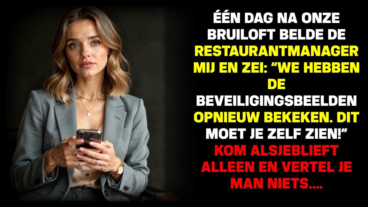 Het restaurant belde: 'Je moet de beelden zien. Kom alleen, zeg het niet tegen je man!'