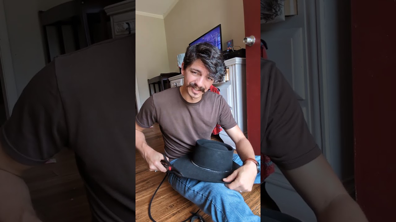 Reshaping and resizing a Resistol cowboy hat into a gambler