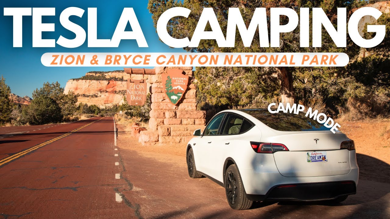 TESLA MODEL Y CAMPING & ROAD TRIP...from Los Angeles to UTAH