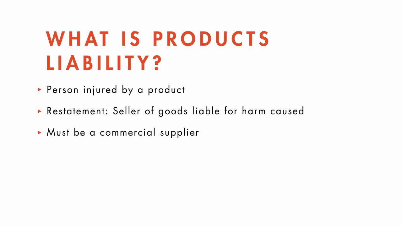 Tort Law tutorial: Introduction to Products Liability | quimbee.com