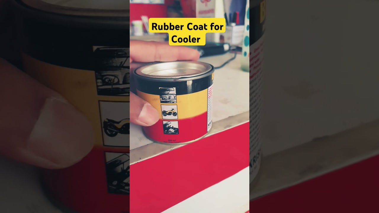 Rubber Coat for Cooler waterproofing #asianpaint #rubbercoat #waterproof #paint #colors