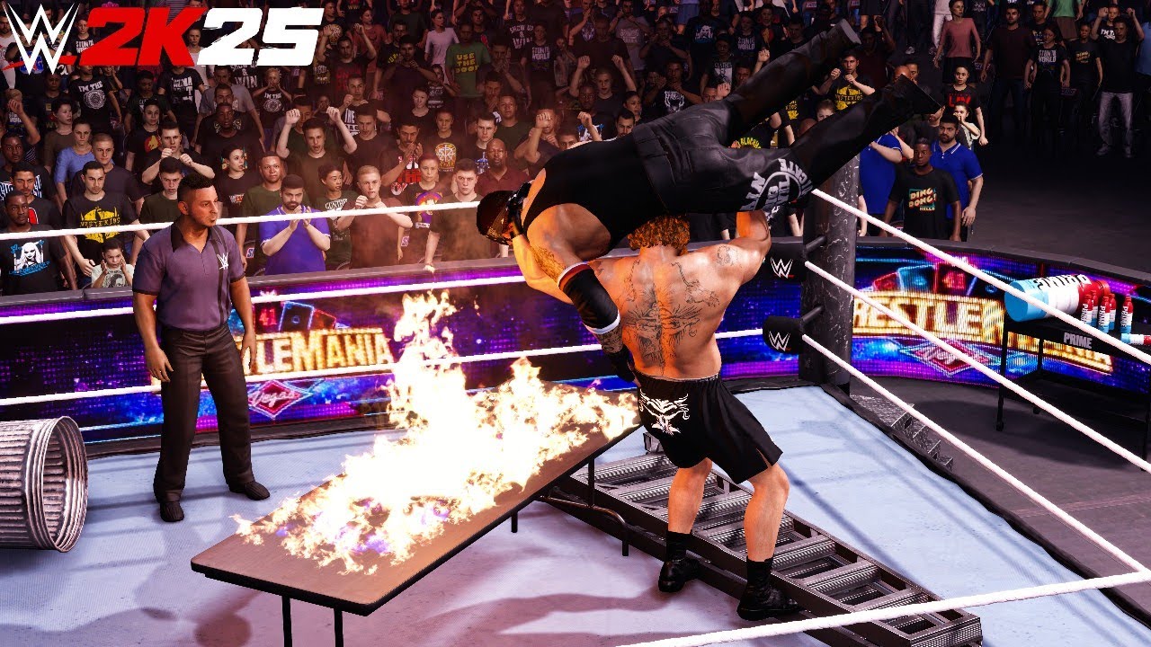Full Match - Brock Lesnar vs Undertaker '03: Extreme Rules Match at Wrestlemania 41 | WWE 2k25 