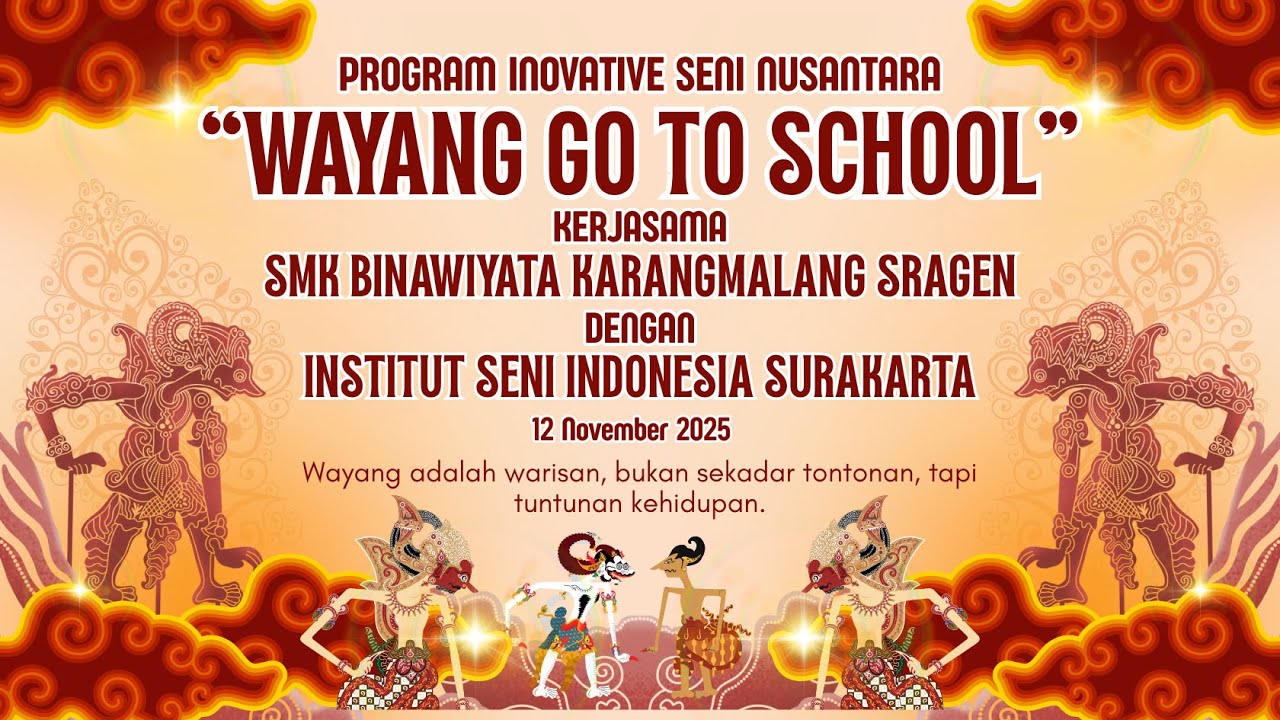 Wayang Go To School SMK Binawiyata Karangmalang Sragen