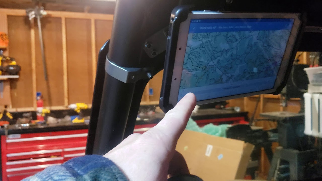 tablet mounted gps maps in utv rzr