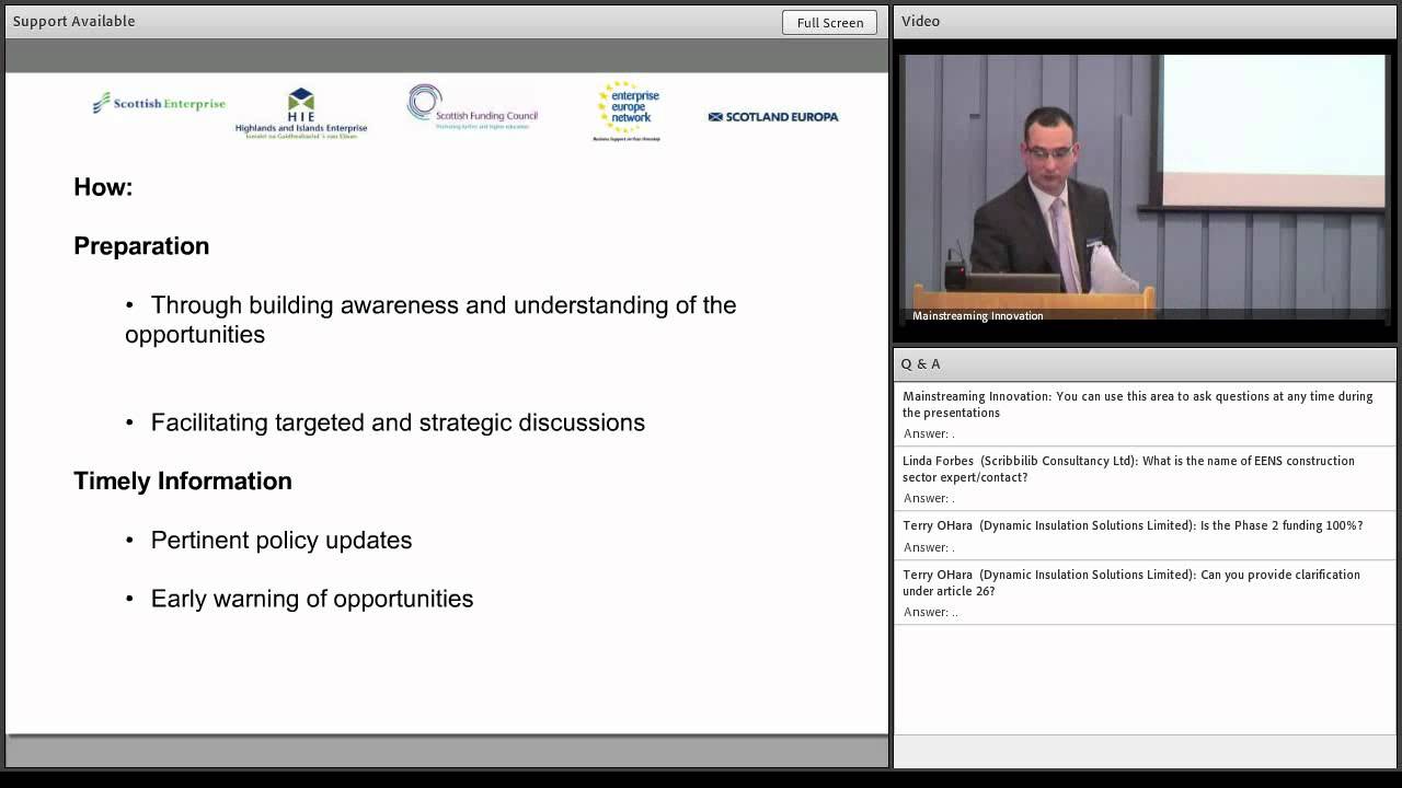 GCU Horizon 2020 event, Richard Buxbaum