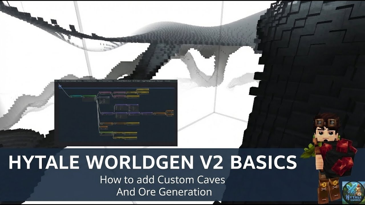 Hytale WorldGen V2 Basics : How to add Custom Ore Generation and Custom Caves