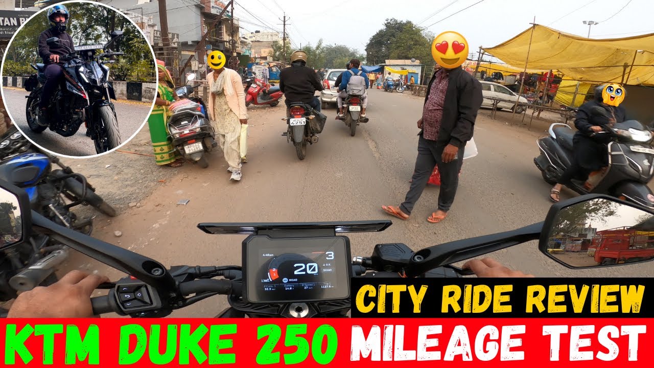Duke 250 Mileage Test in City 🚨 Real-Life Traffic Review!