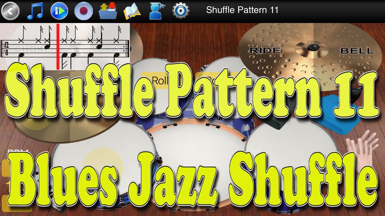 Shuffle Pattern 11 - Blues Jazz Shuffle - Learn To Master Drums