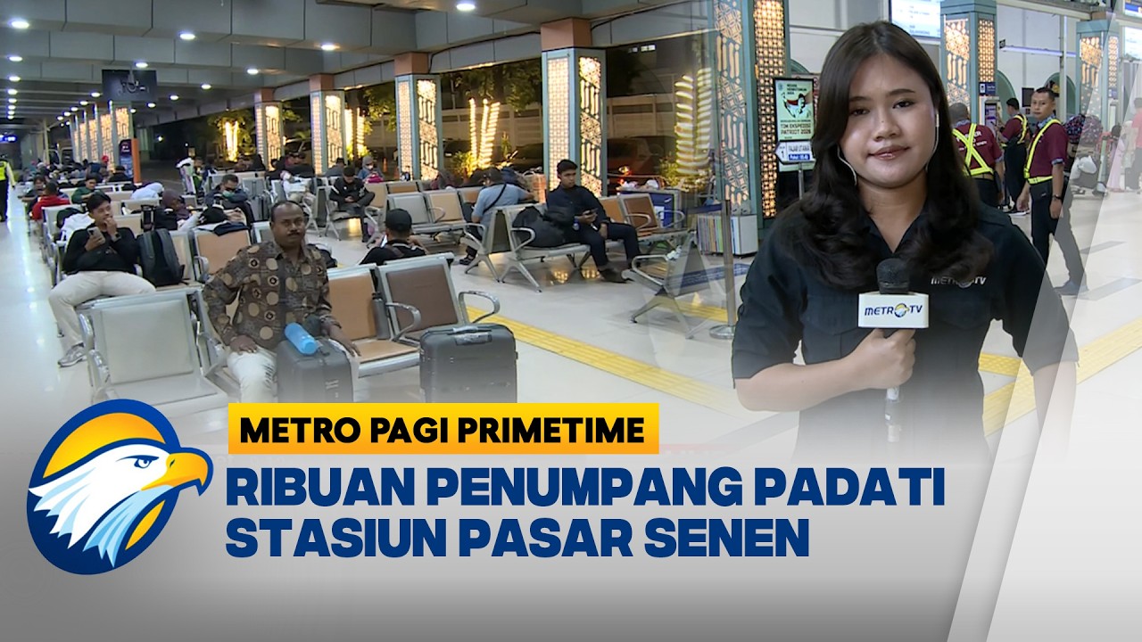 Libur Panjang, Kepadatan Penumpang Terjadi di Stasiun Pasar Senen - [Metro Pagi Primetime]