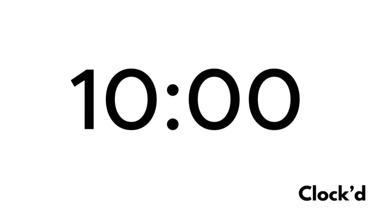 10 Minute Timer | Simple | Clock'd