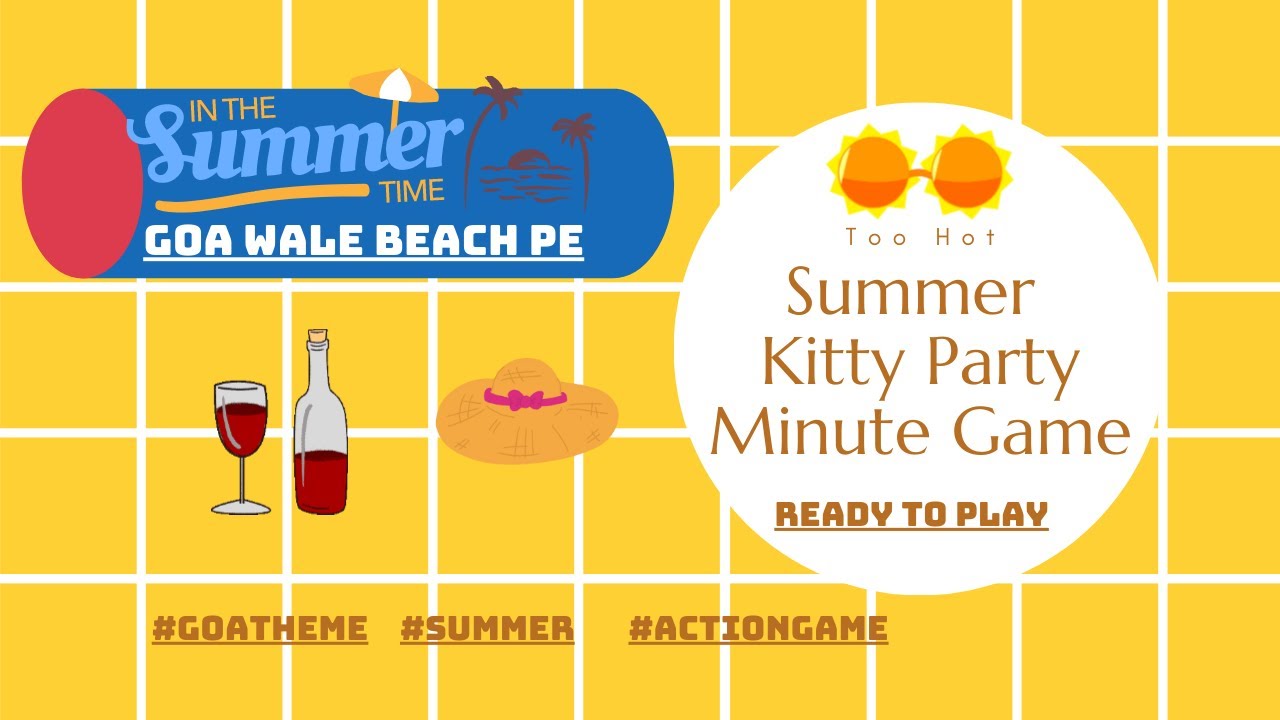 Summer Kitty Party Action Game #GoaWaleBeachPe| Pool Party Verbal Game| Prachi Game Ideas