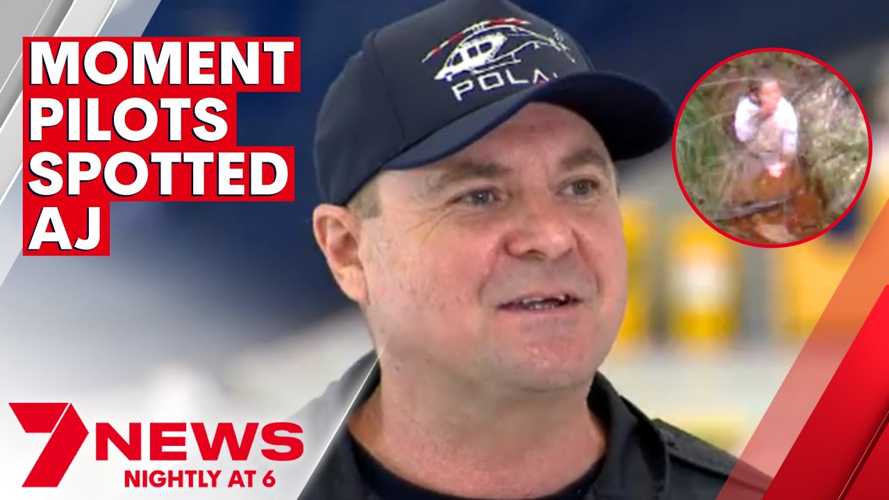 Police helicopter pilot reveals moment he spotted missing boy AJ Elfalak in Putty | 7NEWS