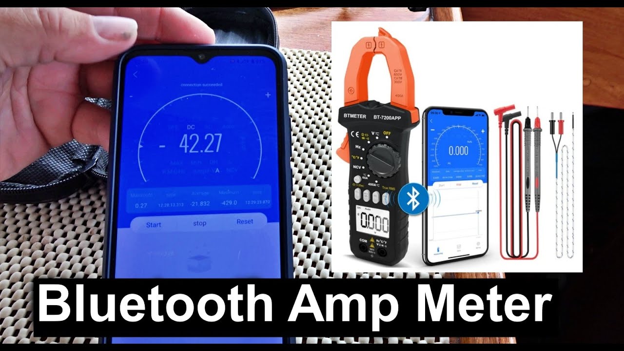 Inexpensive *Bluetooth* Clamp-On Amp Meter for Remote Circuit Monitoring - BTMETER BT7200APP