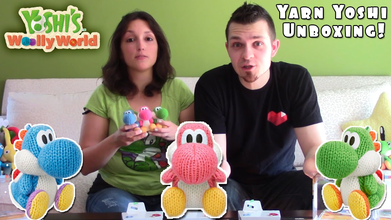 ALL 3 Yarn Yoshi Amiibo Unboxing From Yoshi's Woolly World!