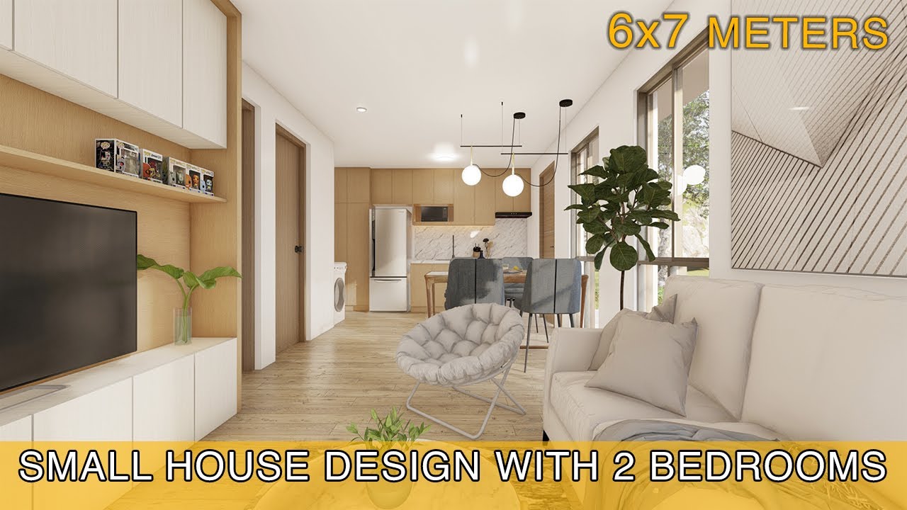 Modern House Design Idea (6x7 meters) 42 sqm with 2 bedrooms