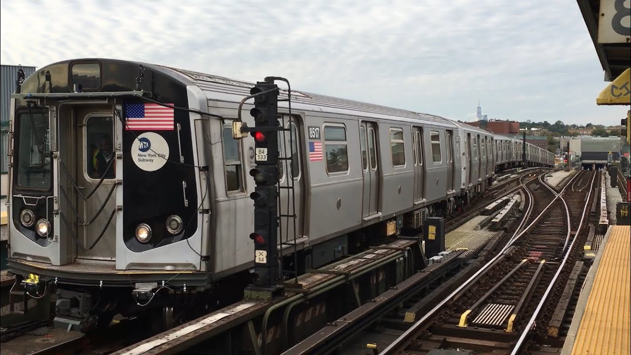 IND Culver Line: Manhattan and Coney Island bound (F) Lcl/Exp Trains with CBTC Test Train@Ditmas Ave