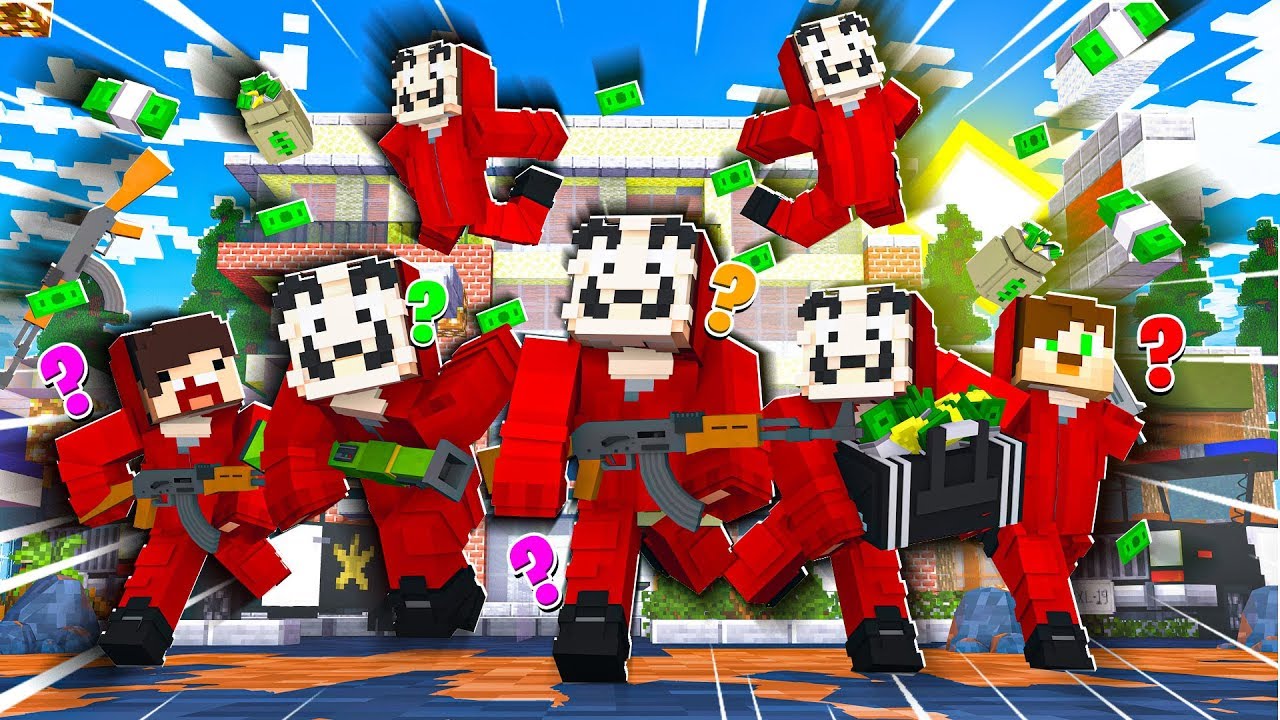 BANKA SOYGUNUNDA SAKLAMBAÇ - MİNECRAFT LA CASA DE PAPEL SAKLAMBAÇ