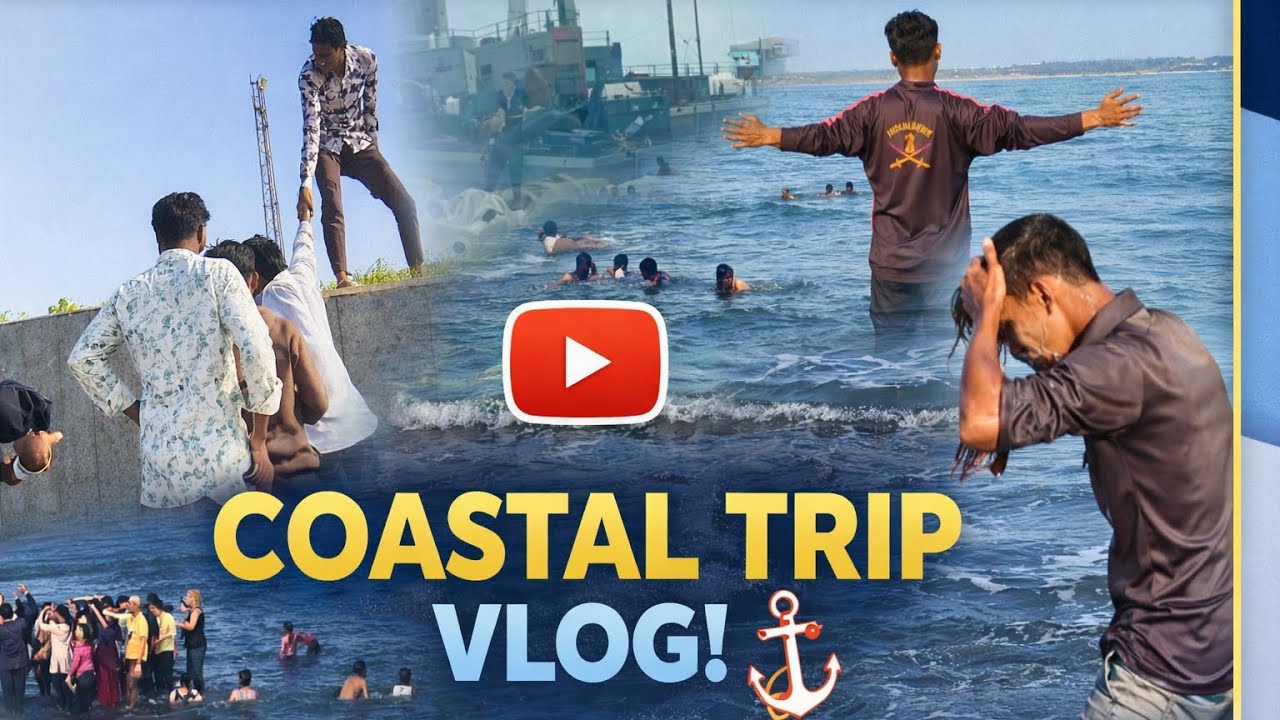 સમુદ્ર કિનારે મોજ મસ્તી 🌊 |Friends 🔥 | Full Enjoy Vlog# village Life moj masti #viral #l