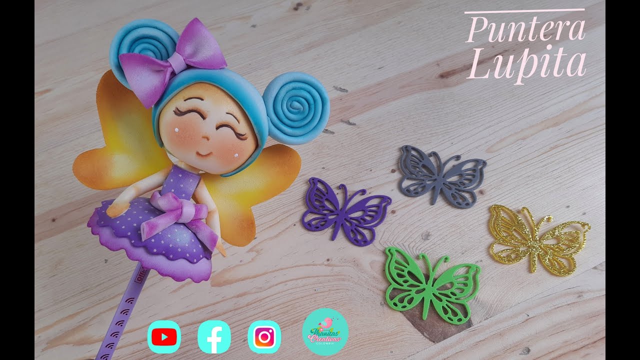 PUNTERA mariposa en foami