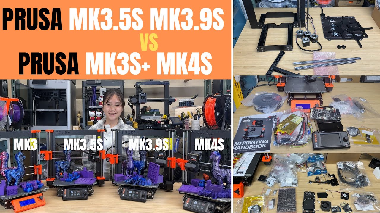 Комплекты модернизации Prusa MK3.5S MK3.9S: сравните все версии от MK3S+ до MK4S