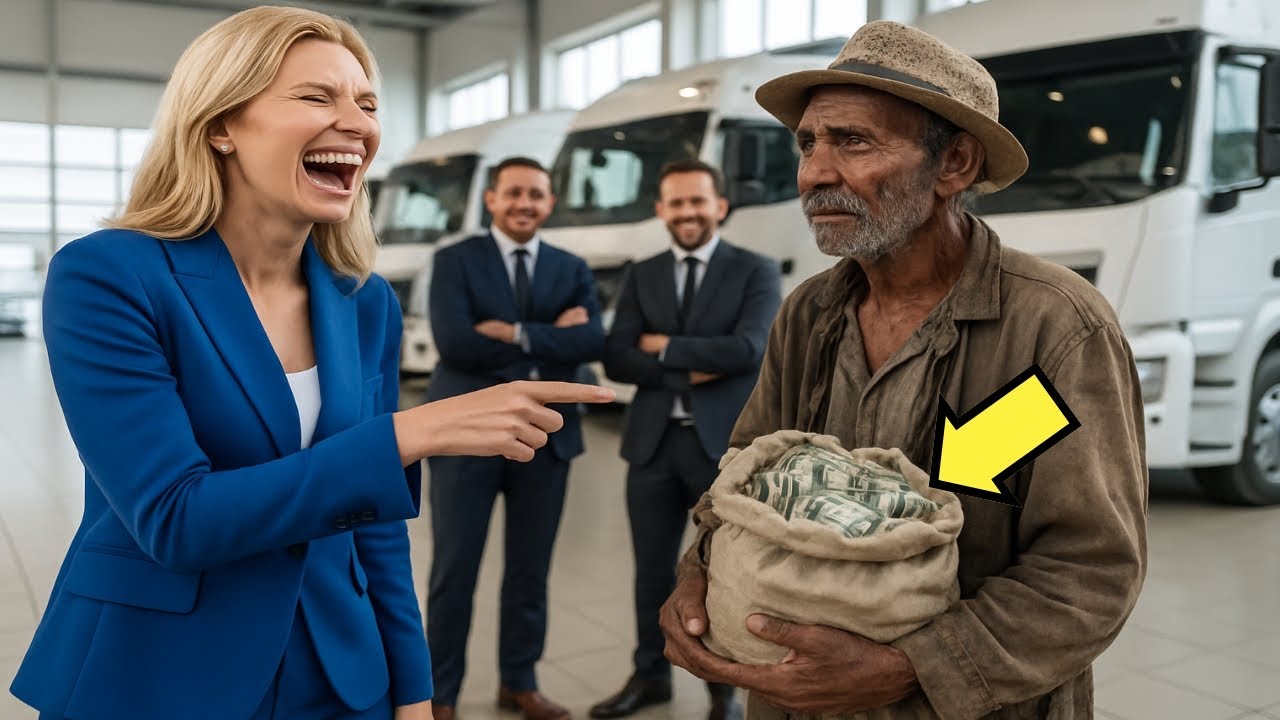 VOY A COMPRAR 9 CAMIONES… LA GERENTE SE BURLÓ… PERO SE QUEDÓ HELADA AL DESCUBRIR LA VERDAD