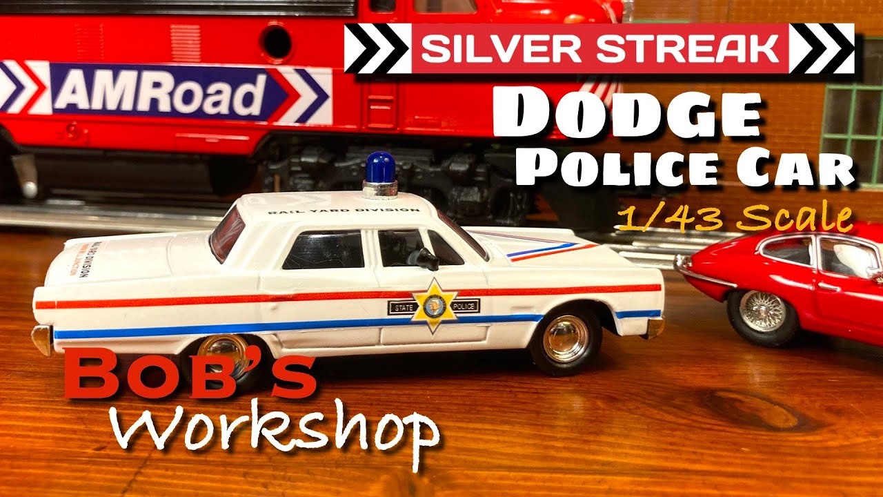 Silver Streak Police Car in 1/43 scale for Lionel, MTH, Williams and other O Gauge Layouts