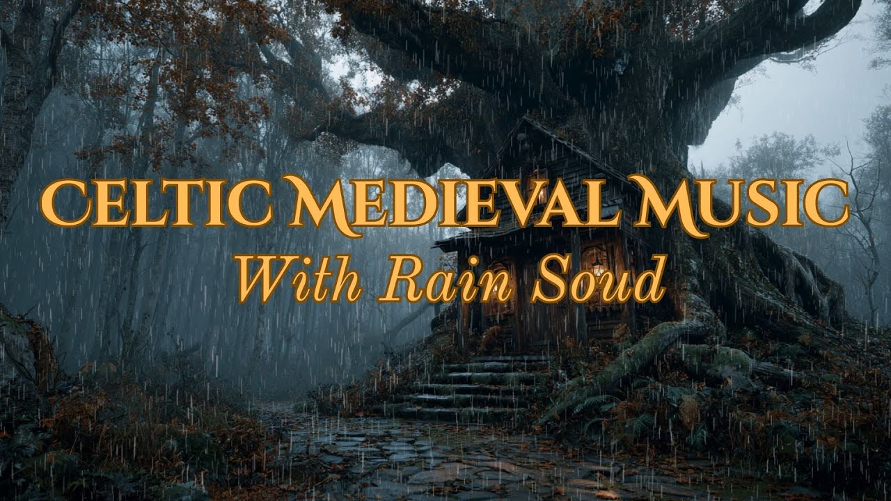 Celtic Music with Rain – Medieval Fantasy Instrumentals for Stress Relief & Mind Relaxation